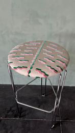 4 tabourets vintage années 70, Ophalen, Met voetsteun, Zo goed als nieuw, Metaal