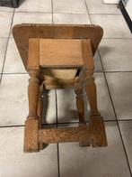 Massief Eiken Bijzettafel, Klassiek, Moins de 55 cm, Carré, Enlèvement