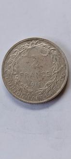 Zilver 2fr 1911 fr, Postzegels en Munten, Munten | België, Zilver, Zilver, Losse munt, Verzenden