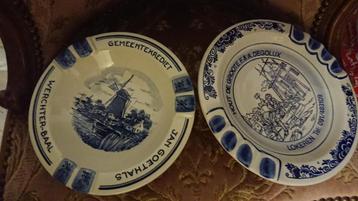 Ancien cendrier Delft Holland peint à la main beschikbaar voor biedingen