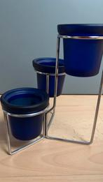 Theelichtjes, Ophalen, Blauw, Zo goed als nieuw, Metaal