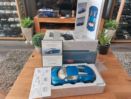 Autoart 70951 1/18 Bugatti veyron 16.4 Blue LCentenaire 2009, Hobby en Vrije tijd, Modelauto's | 1:18, Zo goed als nieuw, Auto