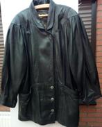 Lederen zwarte jas ( echt leder ! ): maat 50 : nieuwe staat., Comme neuf, Enlèvement ou Envoi