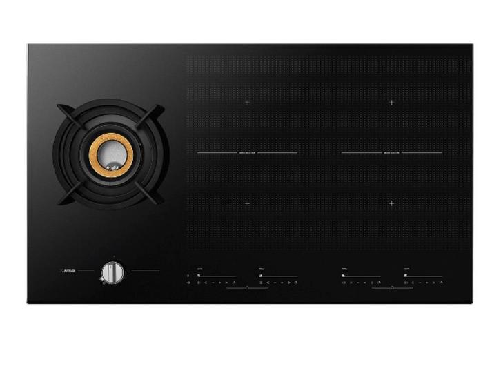 ATAG INDUCTIEKOOKPLAAT MET VOLCANO WOKBRANDER IG9571MBB, Electroménager, Tables de cuisson, Neuf, Encastré, 5 zones de cuisson ou plus