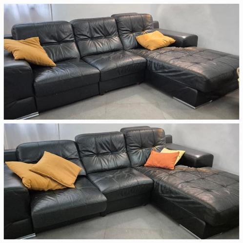 chaise longue, Huis en Inrichting, Zetels | Complete zithoeken, Gebruikt, Leer, Ophalen