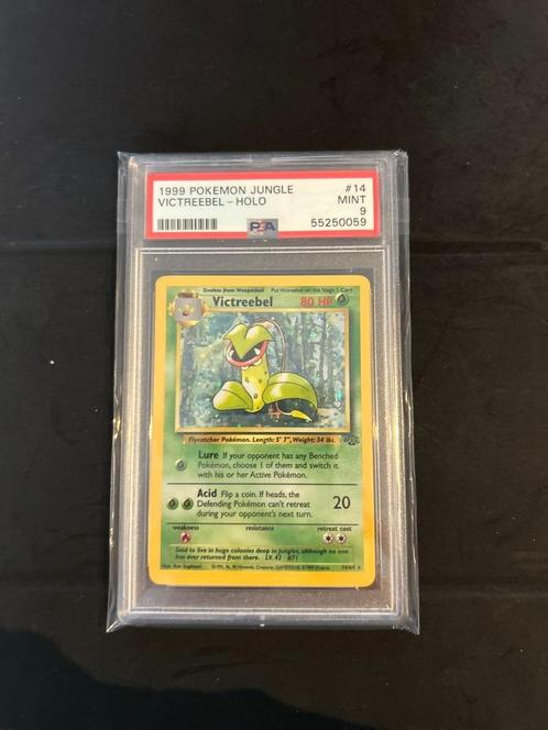 14/64 victreebel psa 9 € 90,00 holo, Hobby en Vrije tijd, Verzamelkaartspellen | Pokémon, Losse kaart, Ophalen of Verzenden