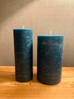 Lot de 2 grandes bougies neuves, Maison & Meubles, Bleu