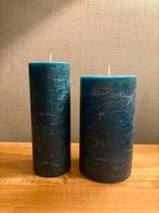 Lot de 2 grandes bougies neuves, Blauw