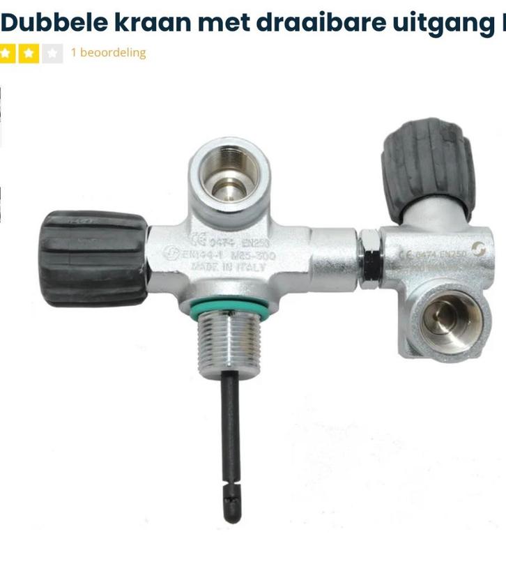 Dubbel kraan 300 bar “Nieuw” aan 125€ - Ecocheques, Watersport en Boten, Duiken, Nieuw, Duikfles, Ophalen of Verzenden