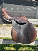 LJ zadel bruin Dirk Demeersman 17,5 + springsingel 125 cm, Dieren en Toebehoren, Paarden en Pony's | Zadels, Ophalen of Verzenden