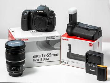 Canon 60D-camera+ Zoom 17-55mm f2.8 + accessoires
