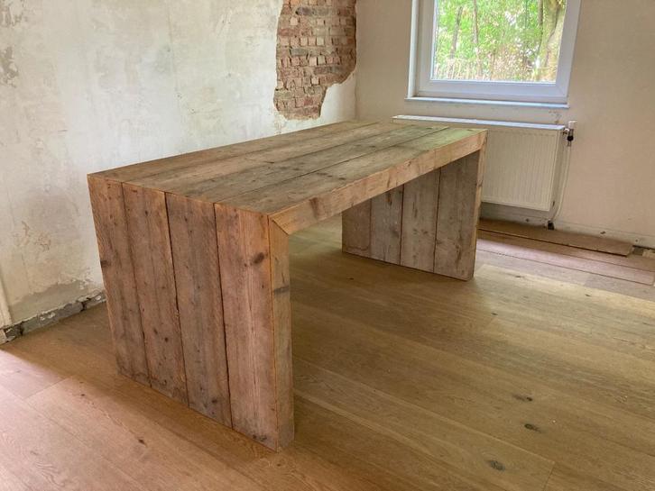 Houten bureau, Huis en Inrichting, Bureaus, Gebruikt, Bureau, Ophalen