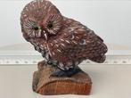 Uil op houtblokje, Ophalen, Zo goed als nieuw, Vogel, Beeldje of Figuurtje