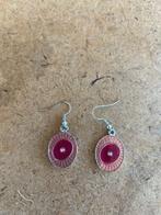 Boucle d'oreille ovale rose, Handtassen en Accessoires, Oorbellen, Ophalen, Overige materialen, Hangers, Zo goed als nieuw