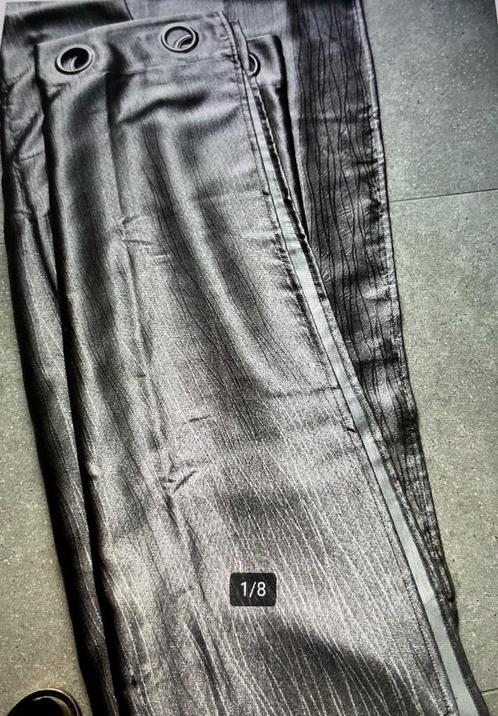 Draperies met ringen, Huis en Inrichting, Stoffering | Gordijnen en Lamellen, Nieuw, 200 cm of meer, 100 tot 150 cm, Bruin, Grijs