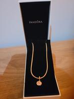 Pandora gouden Moments halsketting met slangenketting, Handtassen en Accessoires, Ophalen of Verzenden, Roze, Zo goed als nieuw