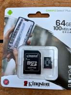 Carte Micro sd Kingston 64 GB - 100MB/s Neuve, Audio, Tv en Foto, Foto | Geheugenkaarten, Ophalen of Verzenden, Nieuw, SD, 64 GB