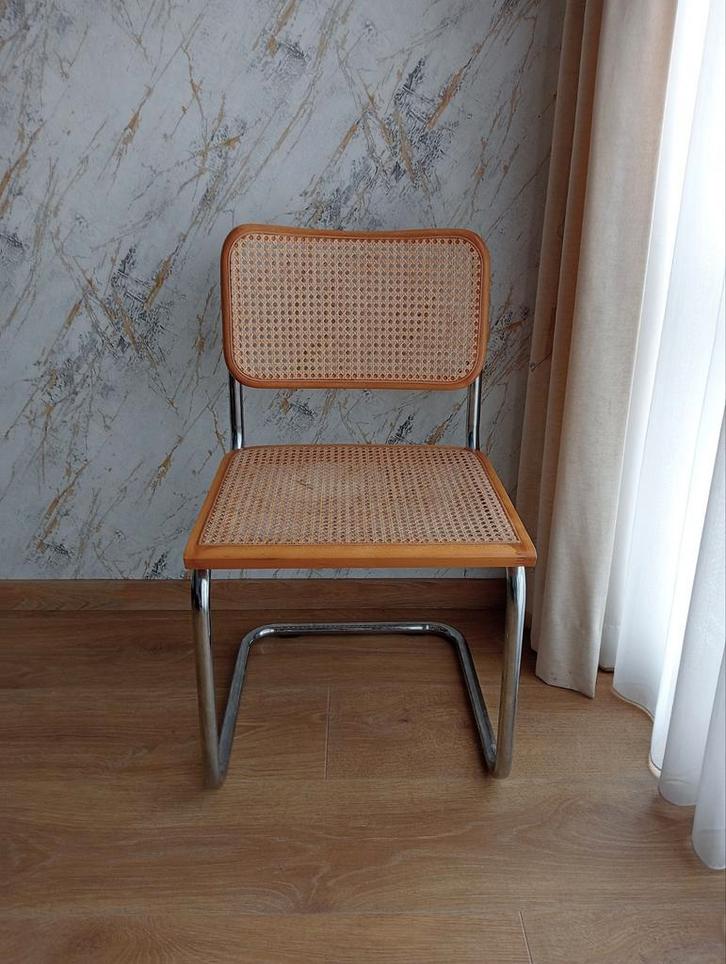 Vintage Cesca stoelen. Made in Italy, Huis en Inrichting, Stoelen, Gebruikt, Twee, Hout, Metaal, Riet of Rotan, Overige materialen