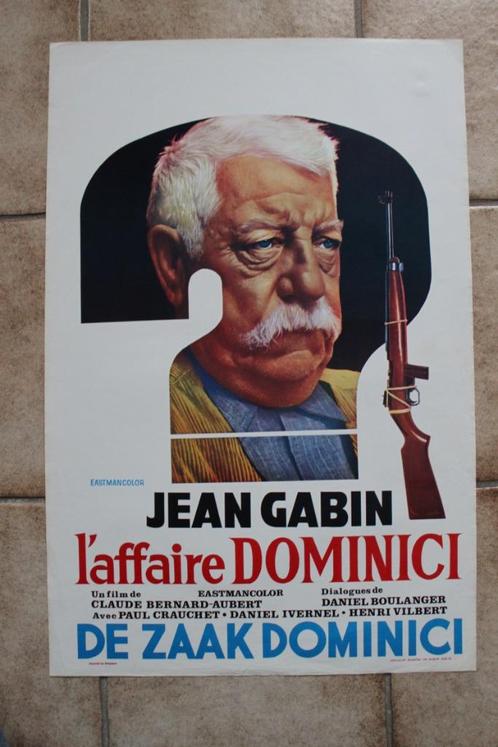 filmaffiche Jean Gabin l'affaire Dominici 1973 filmposter, Verzamelen, Posters, Zo goed als nieuw, Film en Tv, A1 t/m A3, Rechthoekig Staand