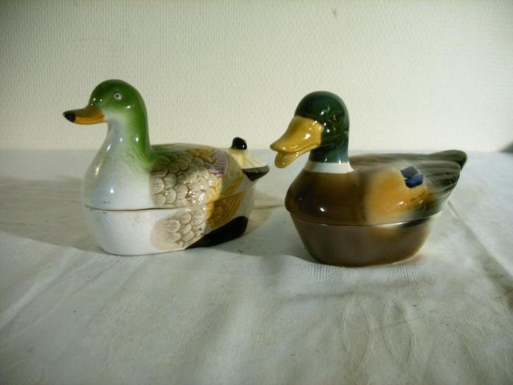 Twee Franse paté eenden, Antiek en Kunst, Curiosa en Brocante, Ophalen of Verzenden