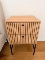 2 Tables de chevet - aspect chêne avec 2 tiroirs, Enlèvement, Comme neuf