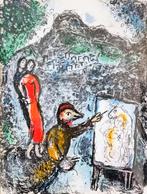 Marc Chagall - Couple et artiste devant Saint Jeannet. 1972, Enlèvement ou Envoi