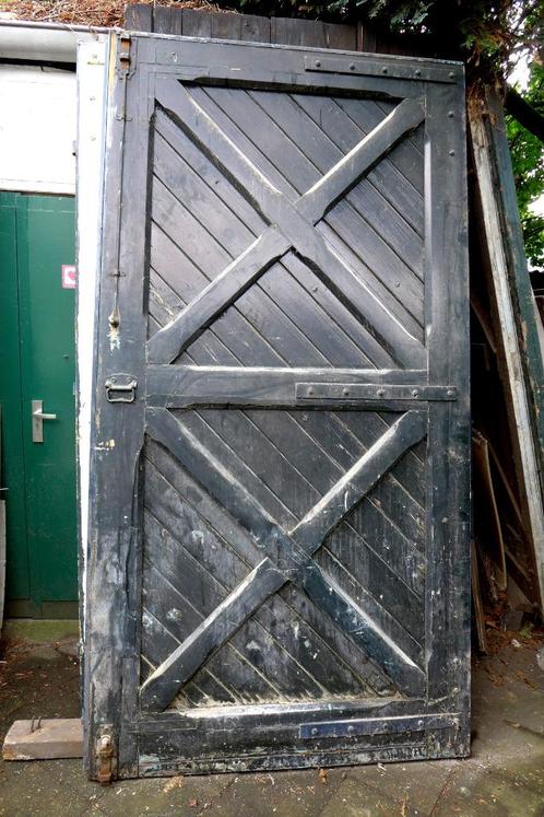 Mooie oude dubbele schuurdeuren  263 cm, Doe-het-zelf en Bouw, Deuren en Vliegenramen, Gebruikt, Buitendeur, 215 cm of meer, 120 cm of meer