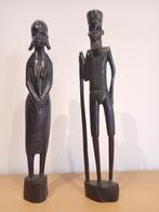Afrikaanse beeldjes, Antiek en Kunst, Kunst | Beelden en Houtsnijwerken, Ophalen of Verzenden
