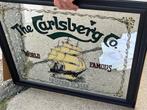 Carlsberg spiegel, Ophalen, Zo goed als nieuw, Reclamebord, Plaat of Schild, Overige merken