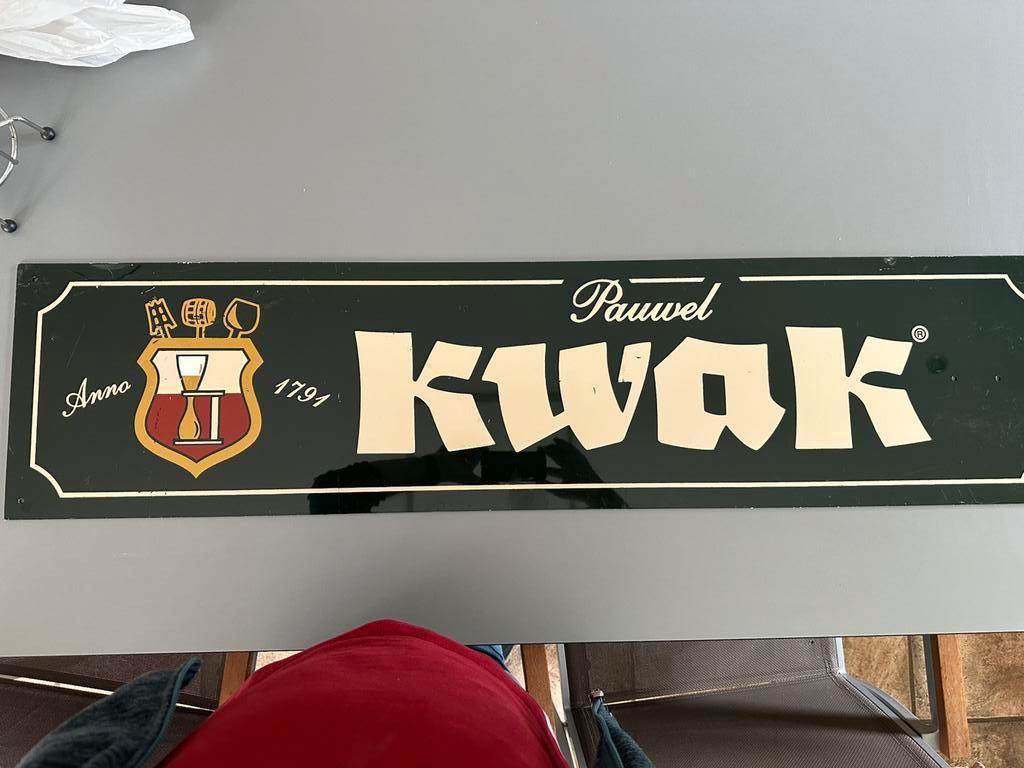 Plaque publicitaire KWAk, Collections, Marques & Objets publicitaires, Enlèvement ou Envoi, Utilisé