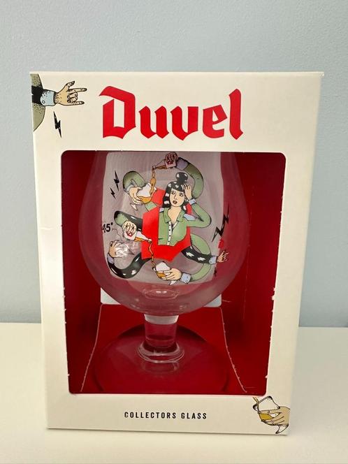 DUVEL glas Art Collection MANUEL MORILLO – In showdoos - New, Verzamelen, Biermerken, Nieuw, Glas of Glazen, Duvel, Ophalen of Verzenden