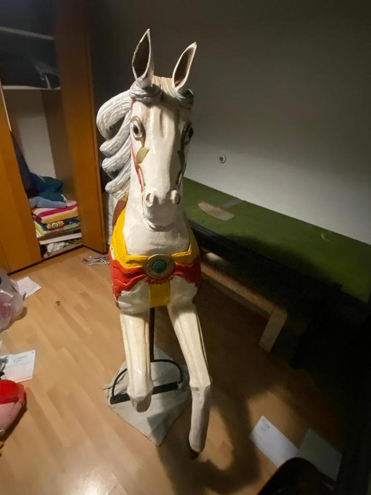 Houten Kermispaard. Handgeschilderd, Antiek en Kunst, Antiek | Speelgoed, Ophalen