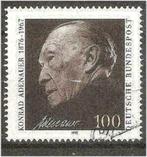 Duitsland Bundespost 1992 - Yvert 1428 - Konrad Adenaue (ST), Timbres & Monnaies, Timbres | Europe | Allemagne, Affranchi, Envoi