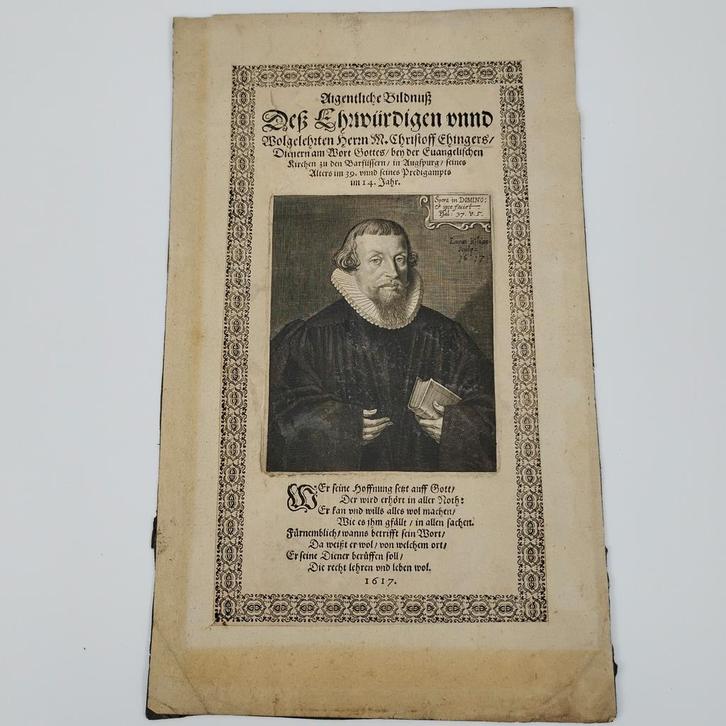 Gravure allemande théologien protestant, Collections, Photos & Gravures, Comme neuf, Gravure, Enlèvement ou Envoi