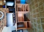 Bureau beukenhouten kleur, Ophalen, Met wielen, Zo goed als nieuw, Bureau