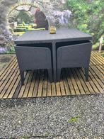 Tuinset met 4 stoelen, Tuin en Terras, Ophalen, 4 zitplaatsen, Kunststof, Eettafel