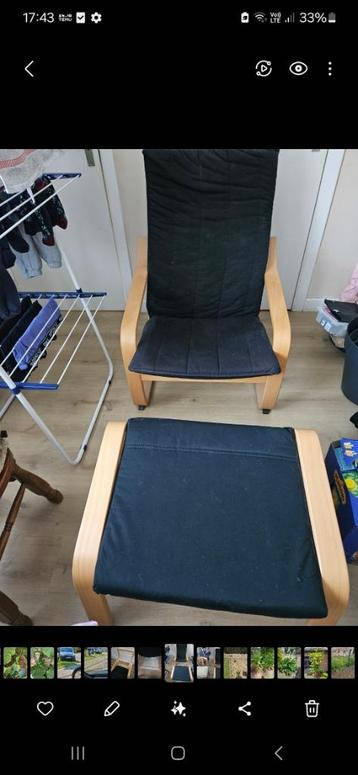 Fauteuil poang plus repose pied beschikbaar voor biedingen