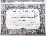 Compagnie Immobilière de Paris 1863!, Postzegels en Munten, Aandelen en Waardepapieren, Ophalen of Verzenden, Voor 1920, Aandeel