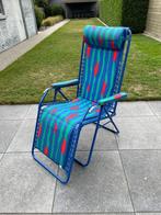 Blauwe Lafuma relaxzetel / zitstoel / ligstoel, Tuin en Terras, Tuinstoelen, Ophalen, Gebruikt, Verstelbaar