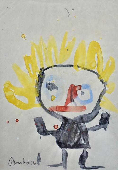 Anton Rooskens - Aquarel - 1970, Antiek en Kunst, Kunst | Tekeningen en Fotografie, Ophalen of Verzenden