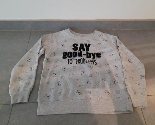 Grijze sweater Clockhouse Say Good-Bye, Kleding | Dames, Truien en Vesten, Zo goed als nieuw, Maat 38/40 (M), Grijs, Ophalen of Verzenden