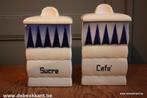 Retro vintage antieke oude voorraadpotten artdeco, Ophalen of Verzenden