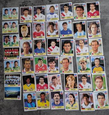 voetbal stickers WORLD CUP USA 94   43X ANNO 1994 internat beschikbaar voor biedingen