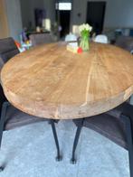 Massief eiken eettafel (ovaal) + 6 stoelen, Huis en Inrichting, Tafels | Eettafels, Ophalen, 100 tot 150 cm, Eikenhout, 200 cm of meer