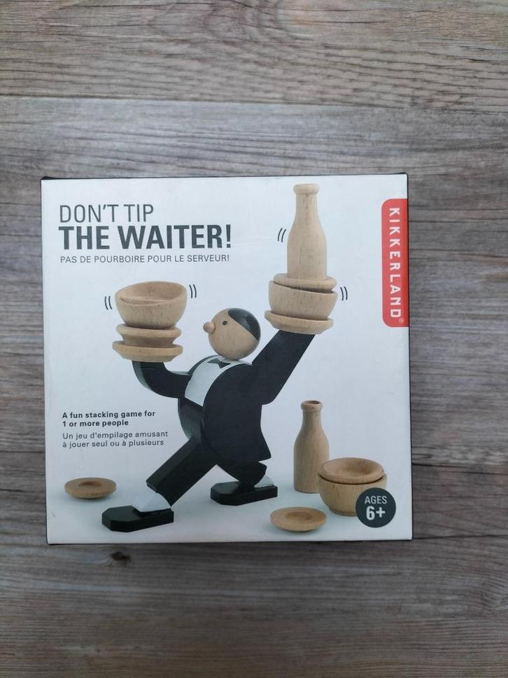 Don't tip the waiter (van 6+), Hobby en Vrije tijd, Gezelschapsspellen | Bordspellen, Zo goed als nieuw, Een of twee spelers, Drie of vier spelers