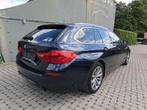 BMW 5 Serie 520 520d Touring Sport Line (bj 2017), 4 cilinders, Blauw, Leder, Bedrijf