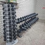 Eleiko Valcano Pu Dumbells Set  1 kilo tot 36 kilo + Racks, Sport en Fitness, Ophalen