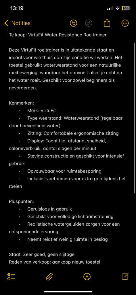 Te koop: VirtuFit Water Resistance Roeitrainer, Sport en Fitness, Fitnessapparatuur, Nieuw, Roeitrainer, Ophalen