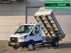Ford Transit 130pk Open Laadbak Dubbellucht Trekhaak Pritsch, Auto's, Euro 6, 4 cilinders, 2000 kg, Wit