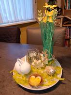 Paasdecoratie met kunstbloemen op houten schaal, Enlèvement ou Envoi, Balance